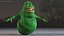 3D Slimer Ghost Character Rigged for Maya