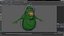 3D Slimer Ghost Character Rigged for Maya