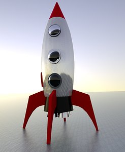 3D model rocket