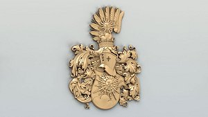 Coat of arms decorative 009 3D model