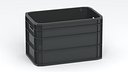 Portable Plastic Crate Black