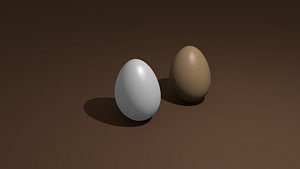 3d model simple eggs