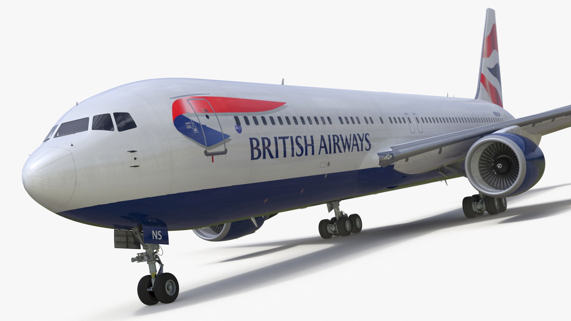 British Airways Boeing 767-300 3D model preview