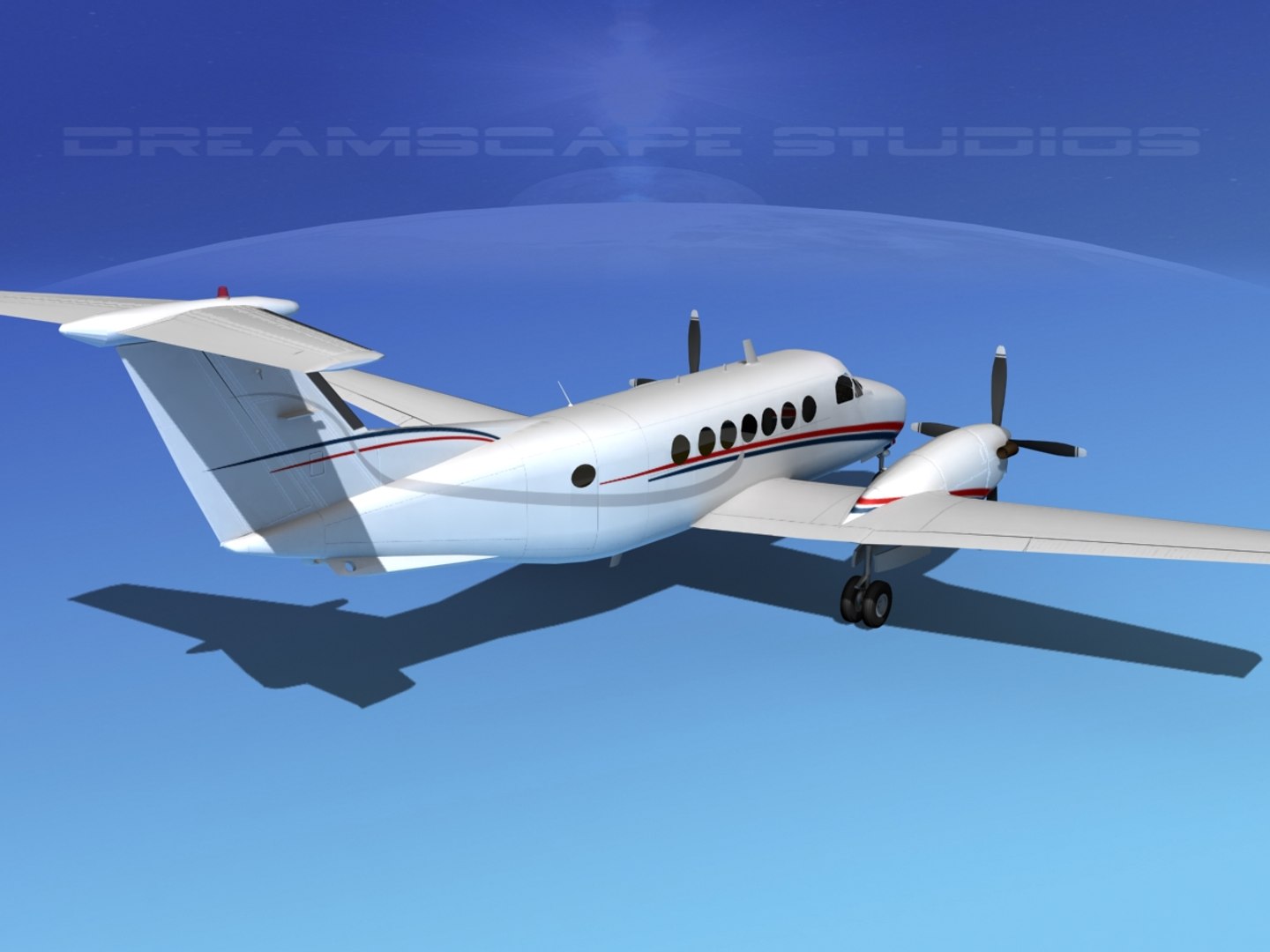 Propellers Beechcraft Super King Air Dxf