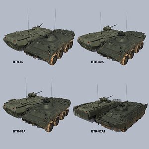 3D俄罗斯装甲运兵车btr-80