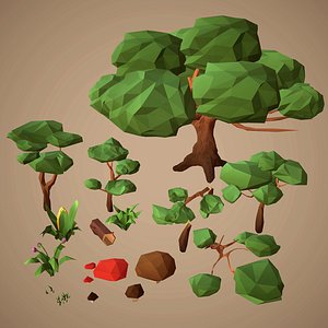 3D nature trees roots