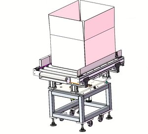 90deg Powered Section Pallet Transfer Table Chain Conveyor 3D CAD Model