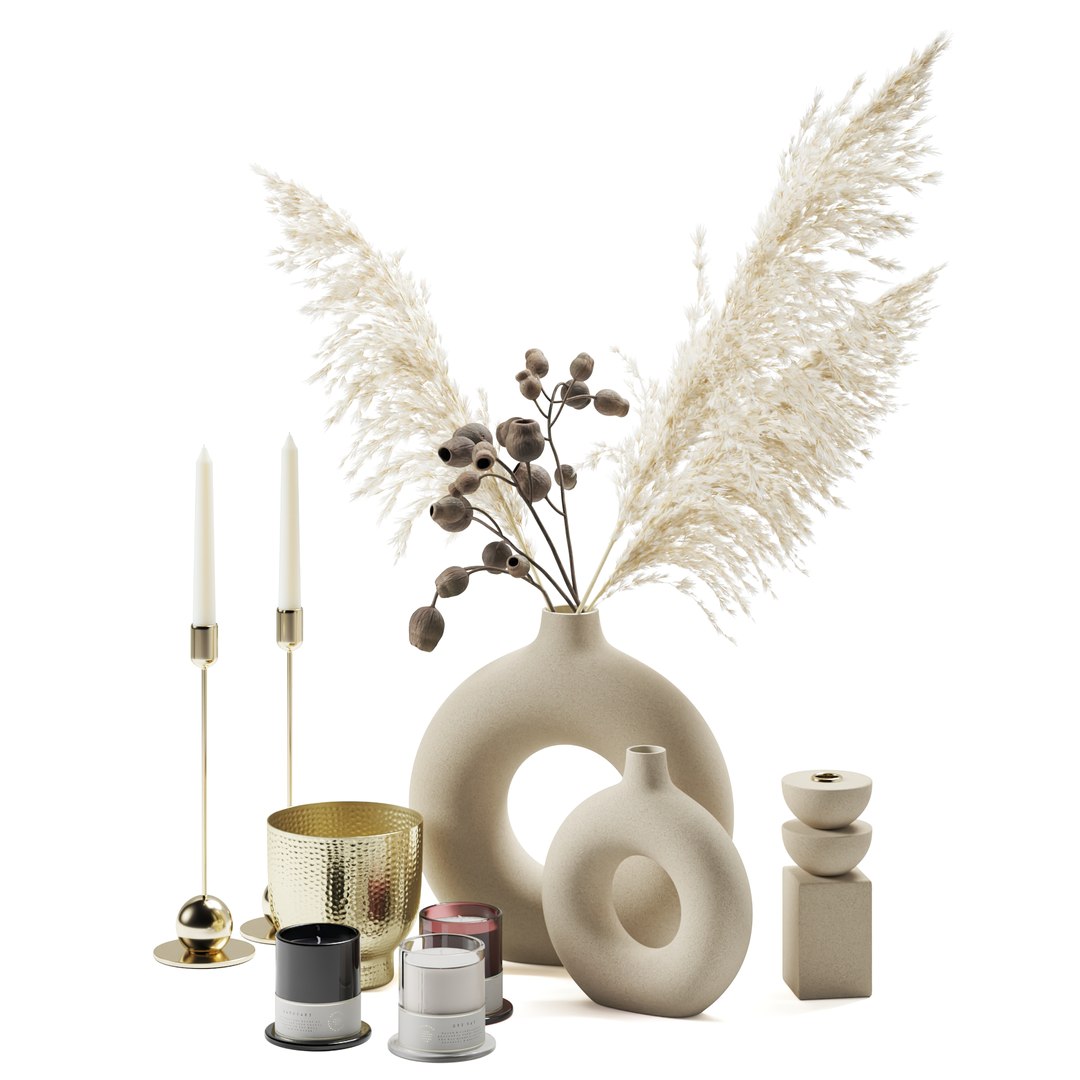 Decor Set Model - TurboSquid 1510925