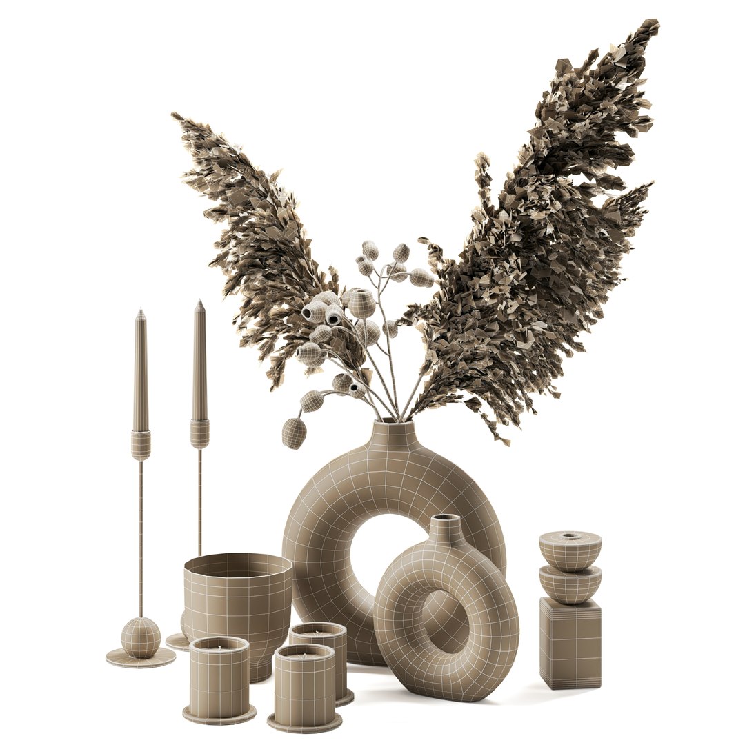 Decor Set Model - TurboSquid 1510925