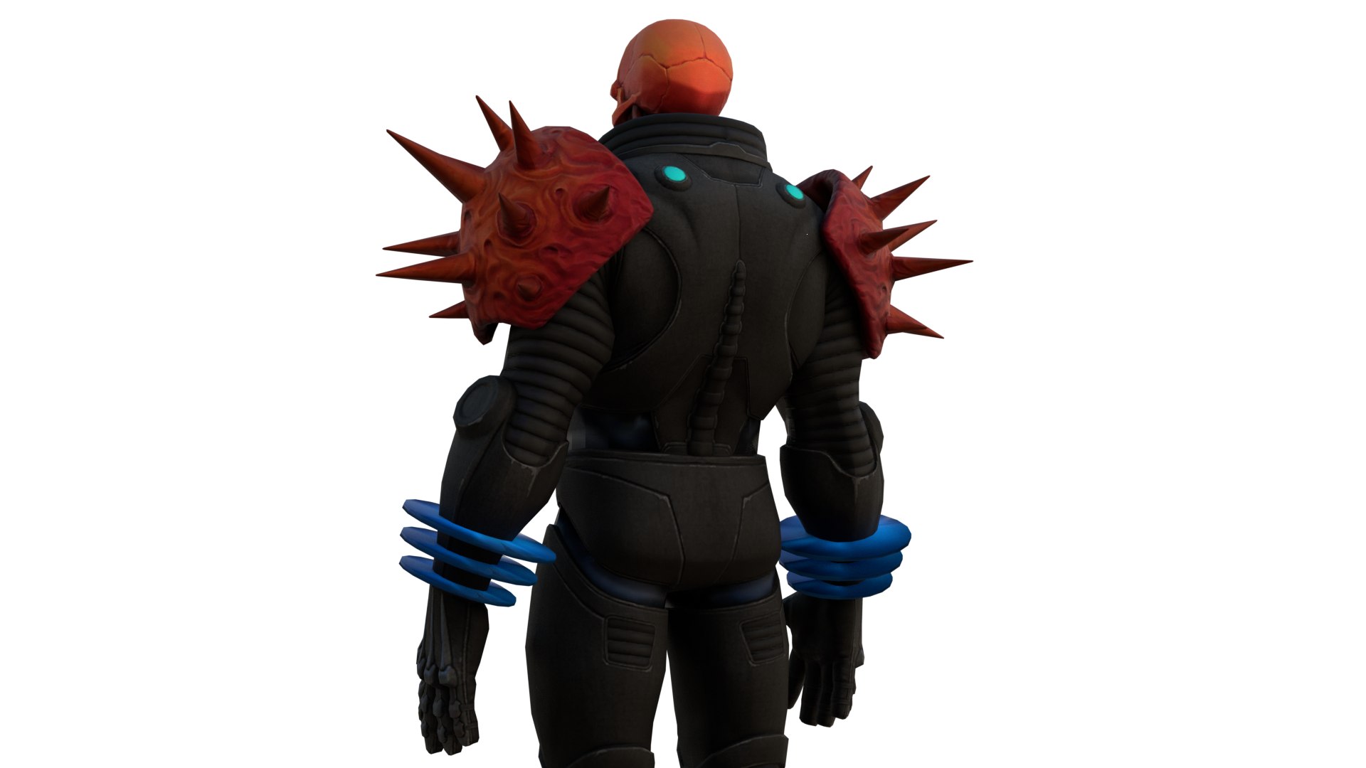 3D Cosmic Ghost Rider 3D Intergalactic Warrior Rigged Game Ready Model ...