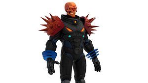 3D Cosmic Ghost Rider 3D Intergalactic Warrior  Rigged Game Ready model