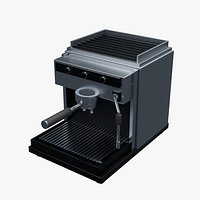 Espresso Machine with Twin Spouts and Supported Drip Grate