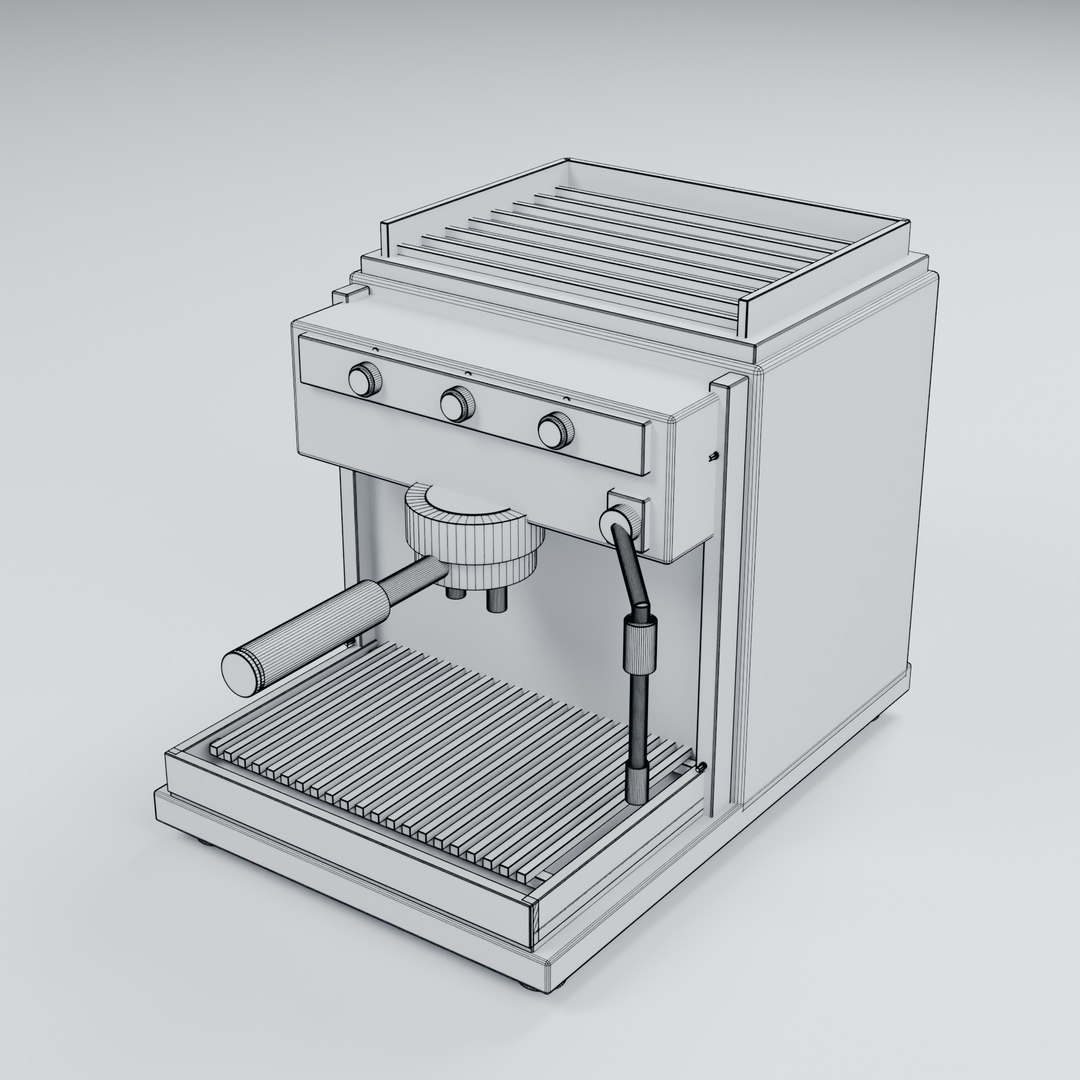 3D Espresso Machine with Twin Spouts and Supported Drip Grate model https://p.turbosquid.com/ts-thumb/RU/0Xh97i/v7/06_wireframe/jpg/1791865680/1920x1080/fit_q87/cce4a65fcf4a59677b14ca3ad431bd35cd876631/06_wireframe.jpg