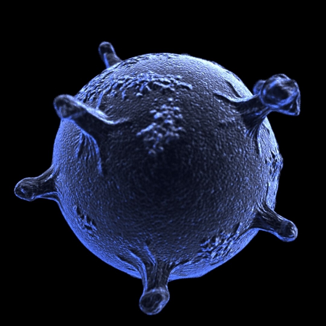 免费蓝色病毒3d模型 - turbosquid 585823