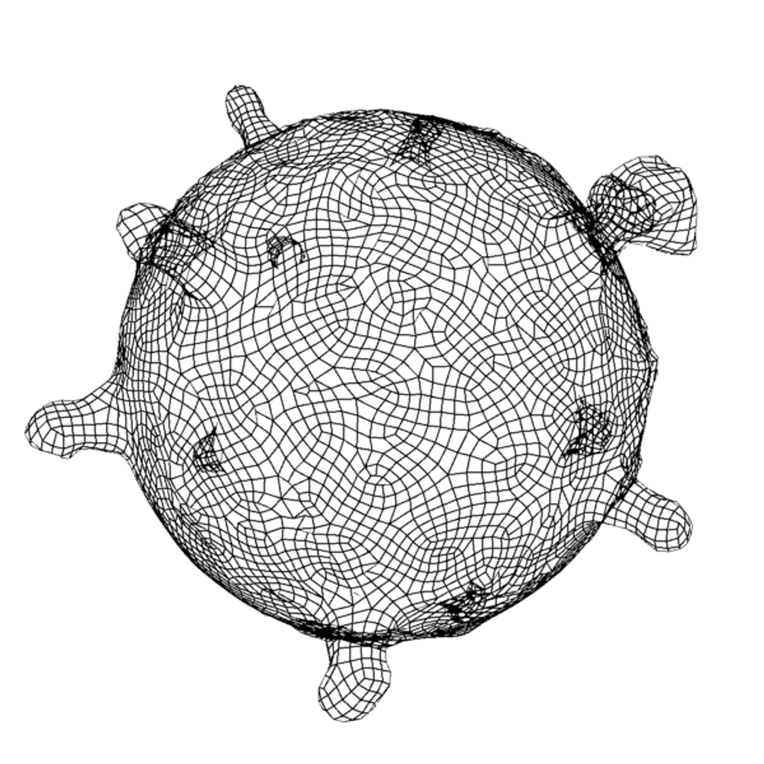 Free Blue Virus 3d Model
