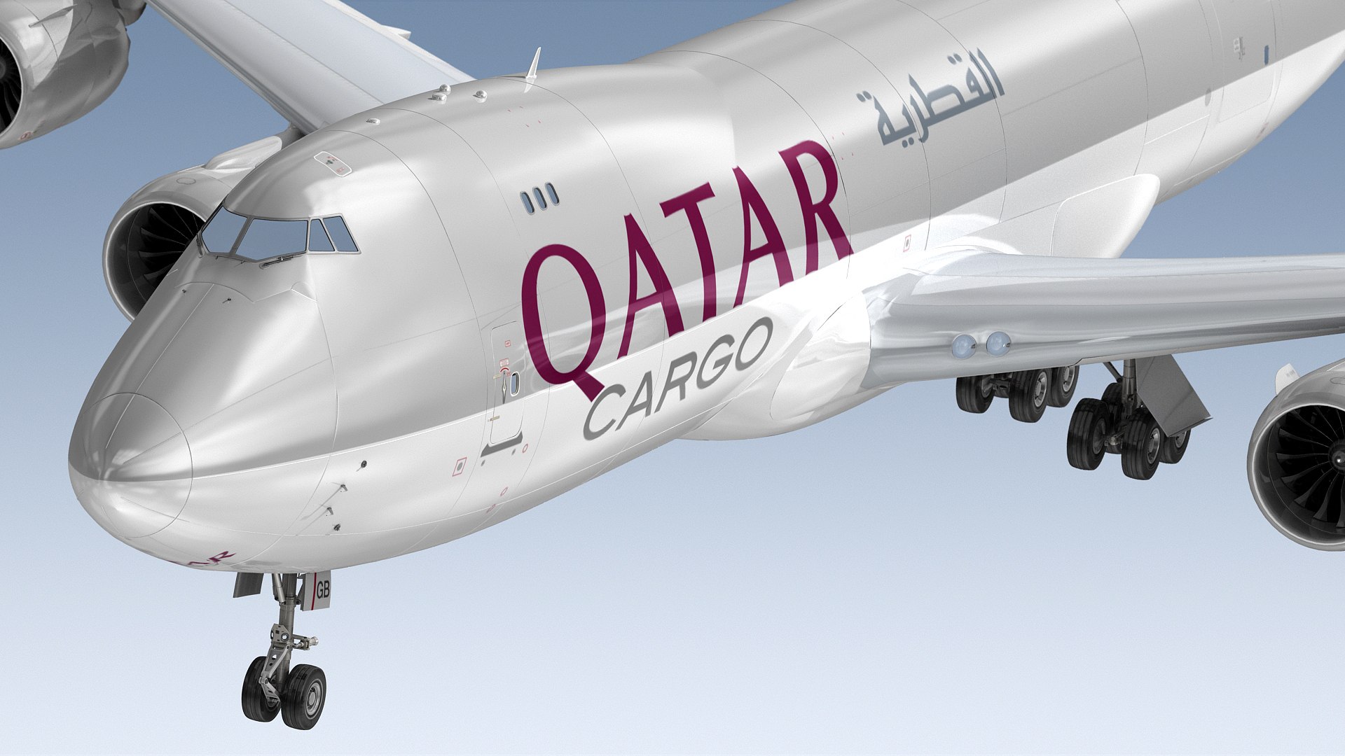3D Boeing 747-8F Qatar Airways Cargo Model - TurboSquid 2157586
