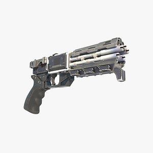 Science fiction style large caliber handgun