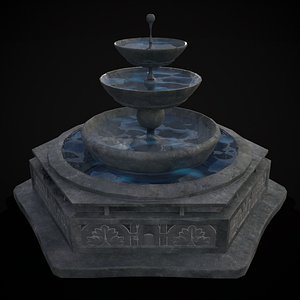 Hexagon Multi Level Fountain 3D model