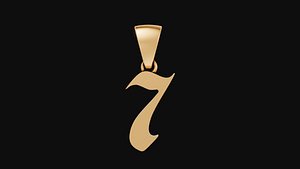 number 7 pendant