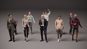 3D A collection of people x 10 16 model