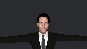 3D model Paul Rudd Hyper Realistic Full Body Fully Rigged 3D Character