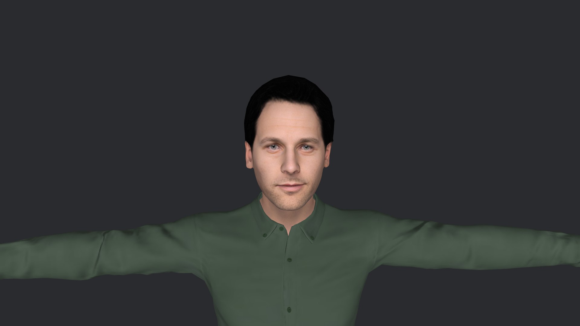 3D Model Paul Rudd Hyper Realistic Full Body Fully Rigged 3D Character ...