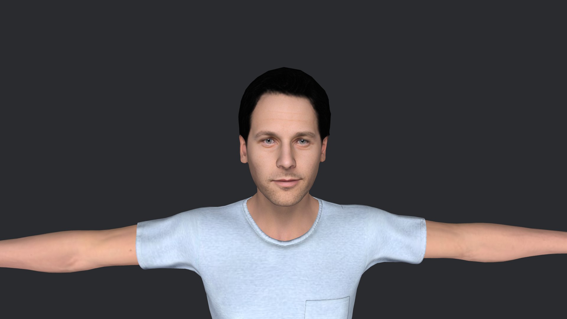 3D Model Paul Rudd Hyper Realistic Full Body Fully Rigged 3D Character ...
