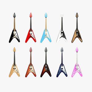 10 Electric Guitar D Collection - Music Instrument Design