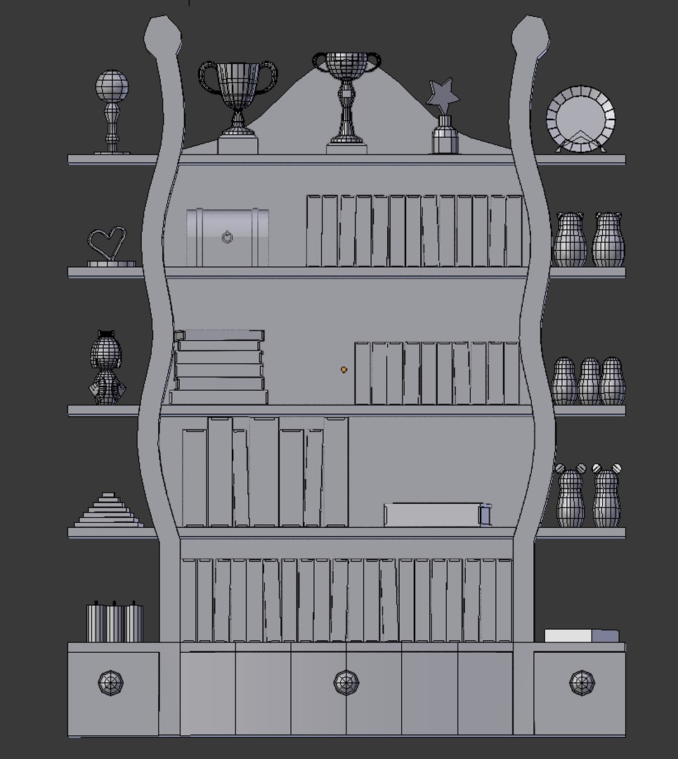 Stylized Bookcase 3D Model - TurboSquid 1185920