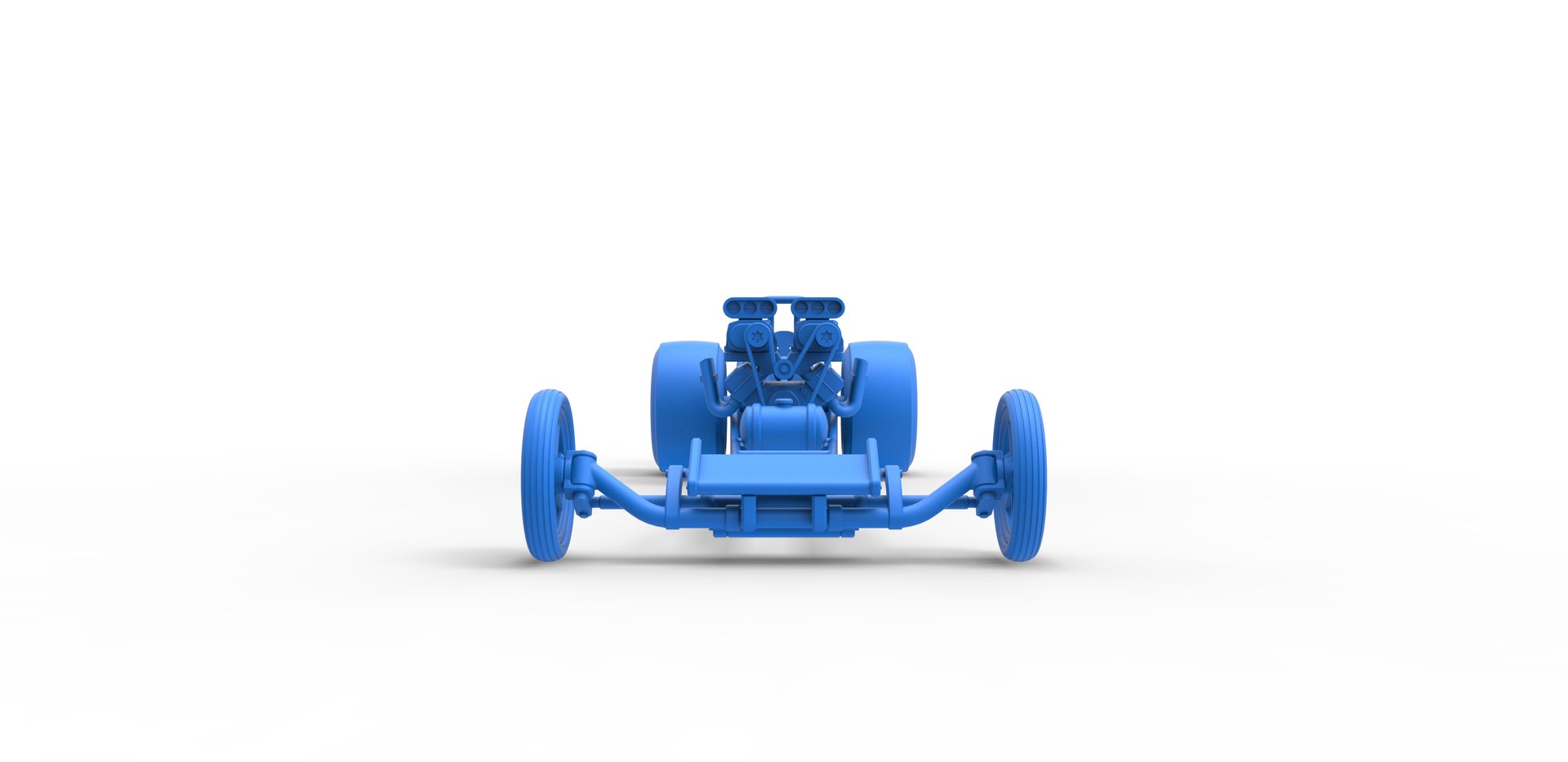 3D Diecast Front Engine Dragster With Double Supercharged V8 Scale 1 To ...