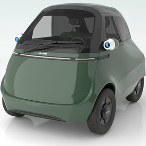 3D Microlino electric scooter car Khaki