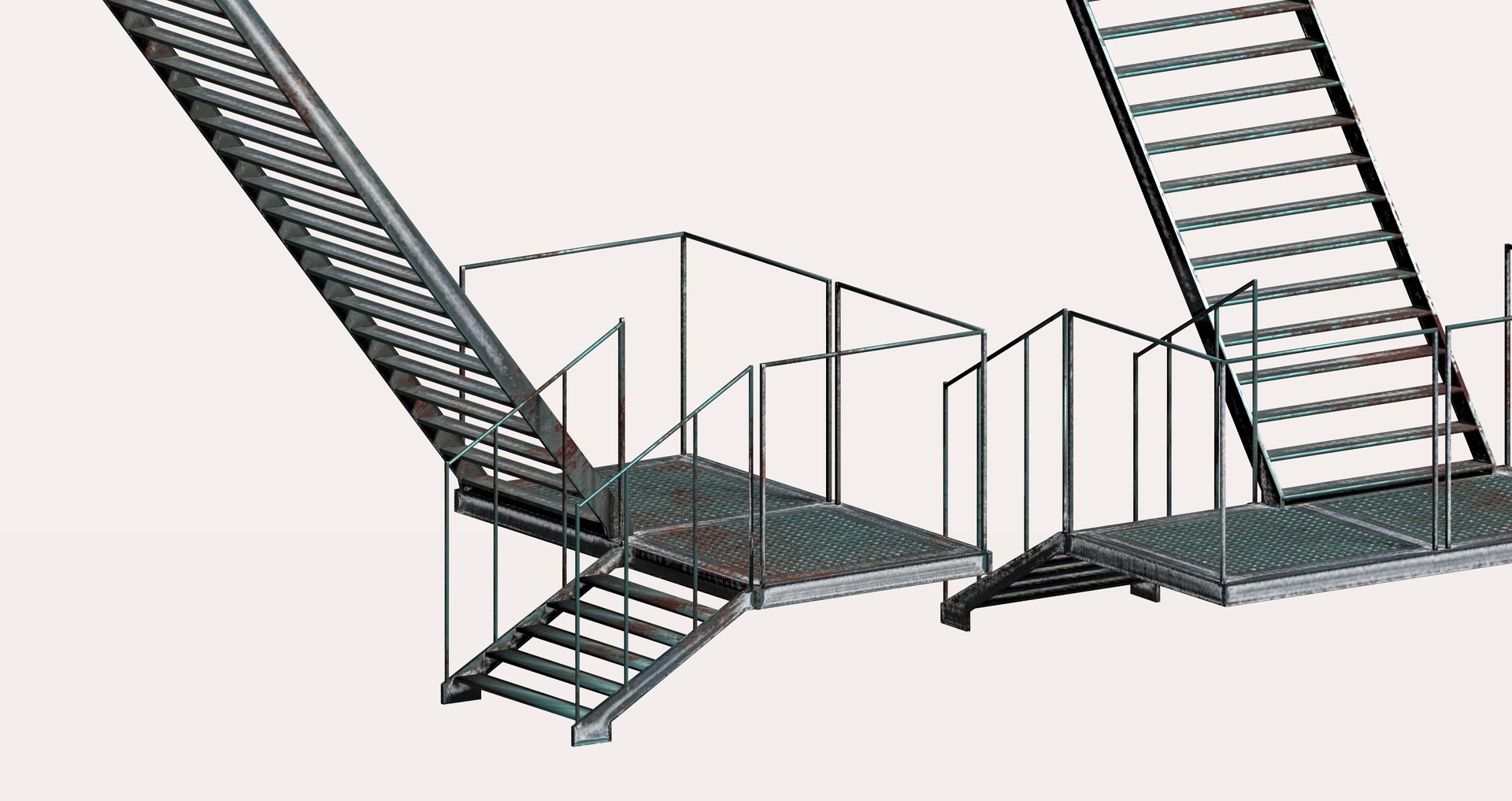 Modular Multi-platform Stairs 3D Model - TurboSquid 2104016