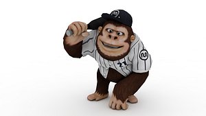 3D Gorilla cartoon model
