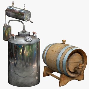 3D barrel brewing kettle brewingkettle model