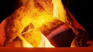 3D Animated Bonfire for Blender without Simulations model