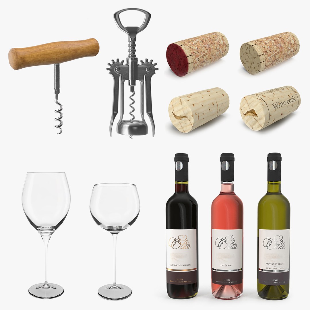 Wine Collection 3 3D model preview
