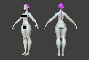 3D female body base