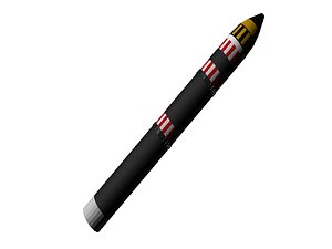 peacekeeper rocket missile 3d model