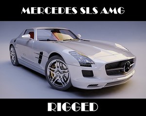 3ds max mercedes sls amg rigged car
