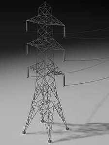 3d c4d power lines