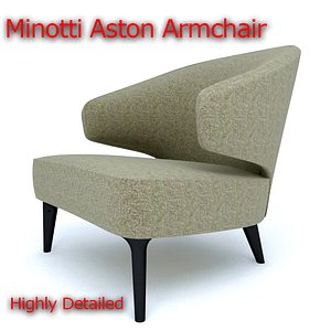 minotti aston armchair 3D model