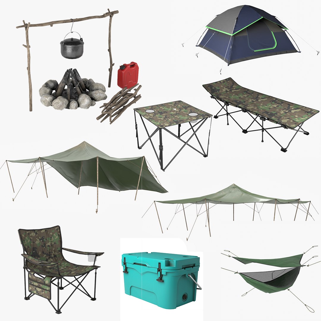 3D Camping Pack - TurboSquid 1886754