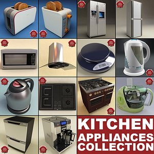 kitchen appliances v2 3d model