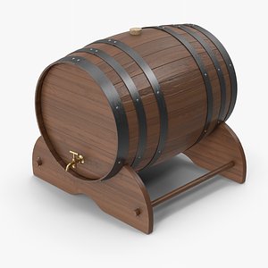 Oak Wine Barrel 3D model