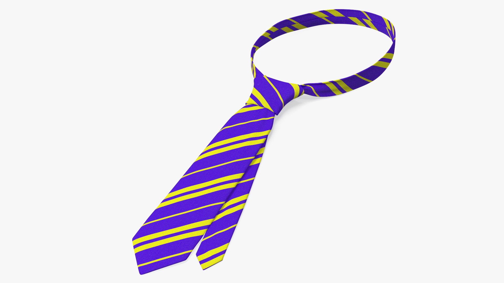 Striped Necktie Accessory 3D model preview