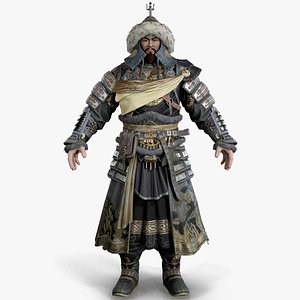 Mongolian Khan Mongol King general cavalryman knight 3D