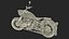 Klassisches Retro-Motorrad in Grün, ausgerüstet für Cinema 4D