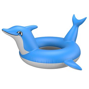 Dolphin Pool Float swim ring 3D model
