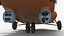 3D Multirole Support Helicopter Orange Rigged model