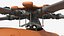 3D Multirole Support Helicopter Orange Rigged model